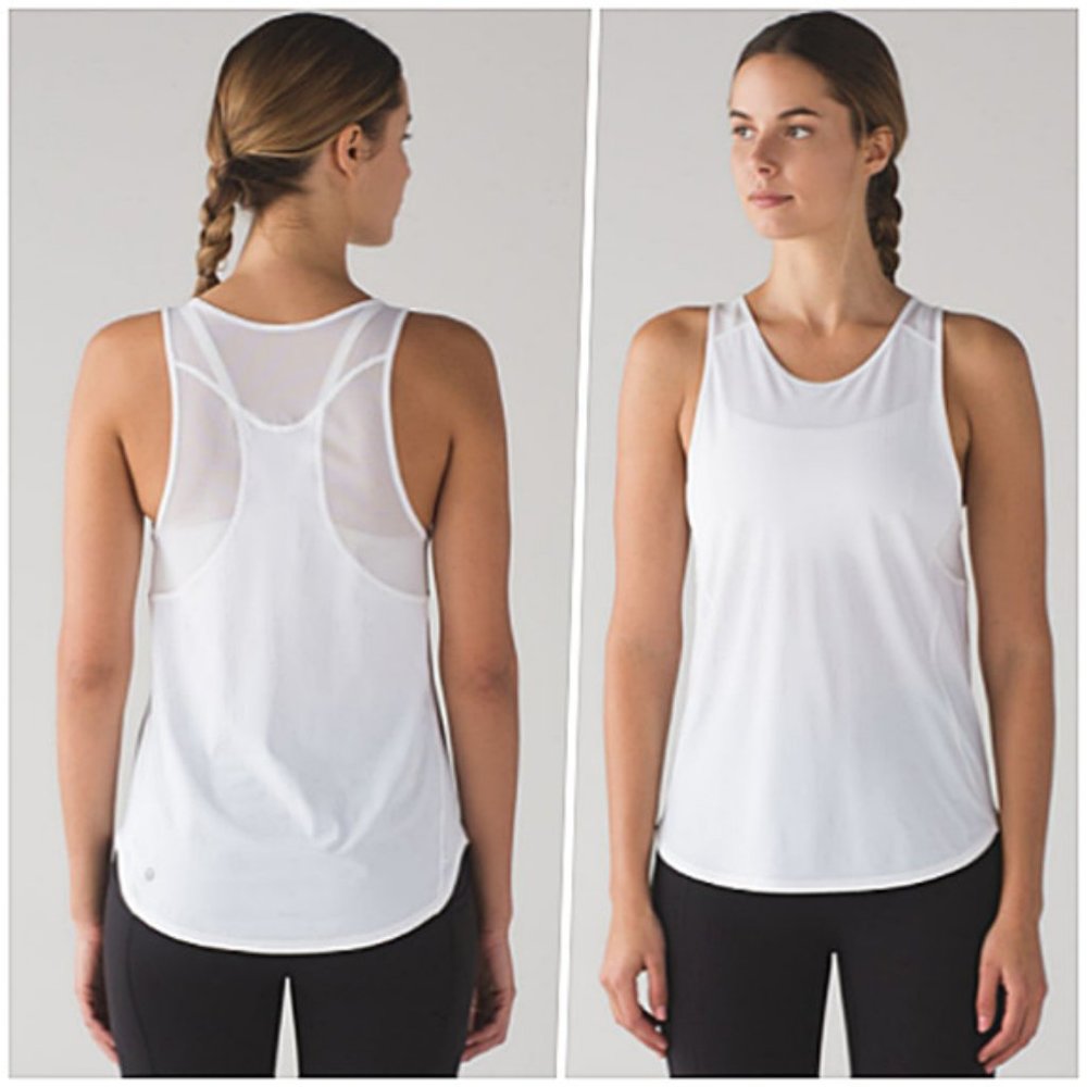 Lululemon Relaxed High Neck Tank White(266)